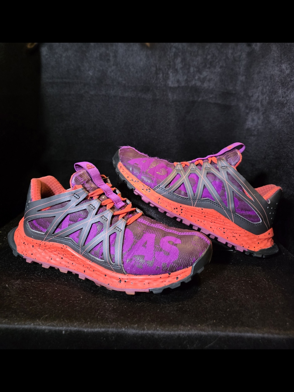 Adidas Women's Purple & Orange Trail Running Shoes Size 7